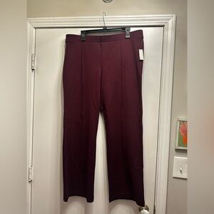 NWT Amazon Essentials Women's Ponte Trousers in Burgundy